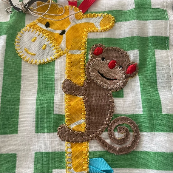 NWT Mud Pie Giraffe & Monkey Burp Cloth - Picture 4 of 7